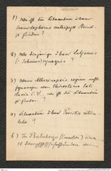 Nachlass Franz Steindachner, Liste von Prinzessin Therese von Bayern an Franz Steindachner, Inv.Nr. 537.10, Seite 1